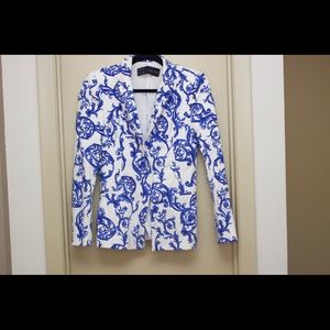 Zara Jacket Blue and White Jacket